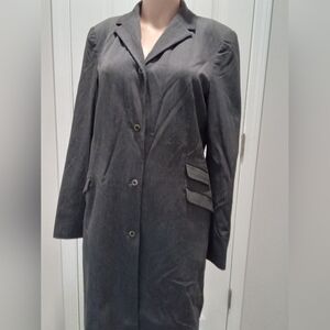 The Limited Stretch Size M Full Lentgh Trench Women's Gray Dress Coat